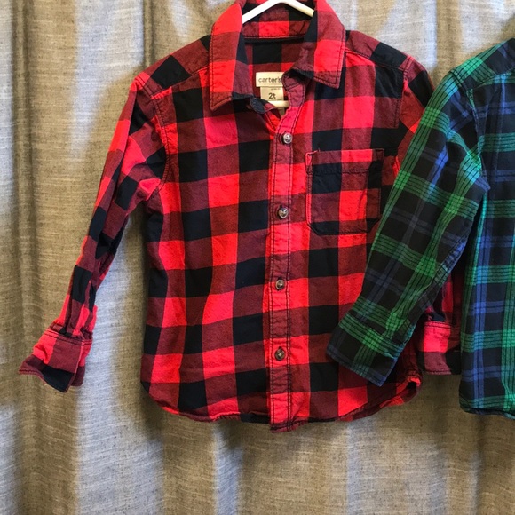 Carters plaid button up bundle - Picture 2 of 3